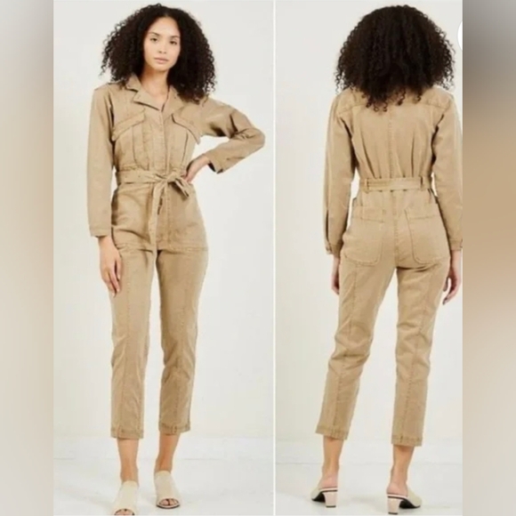 Alex Mill Pants - Alex Mill Expedition Washed Twill Utility Jumpsuit – Khaki